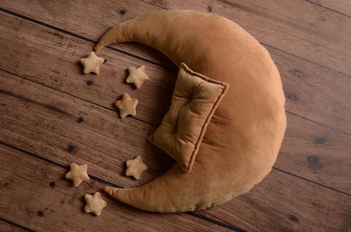 Camel moon, pillow, and stars set