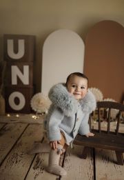 Set drei Würfel uno-dos in Braun