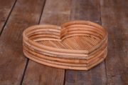 DIFETTATA - Ciotola cuore in rattan