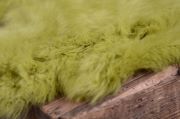 Green fur fabric
