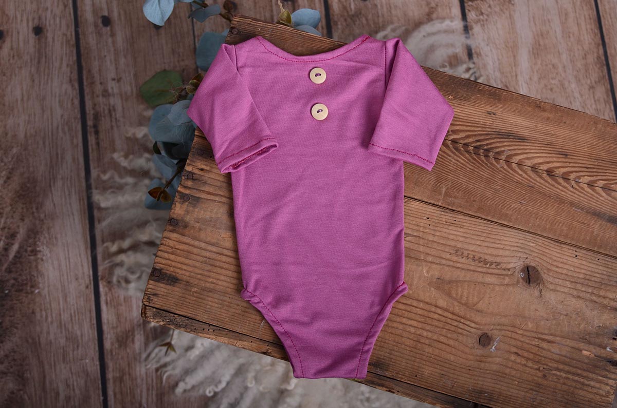 Body de punto con mangas buganvilla