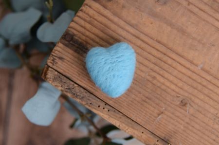 Sky blue mini heart