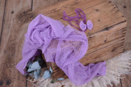 Wrap de malla y diadema lila