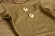 Light brown stitch long-sleeve bodysuit 