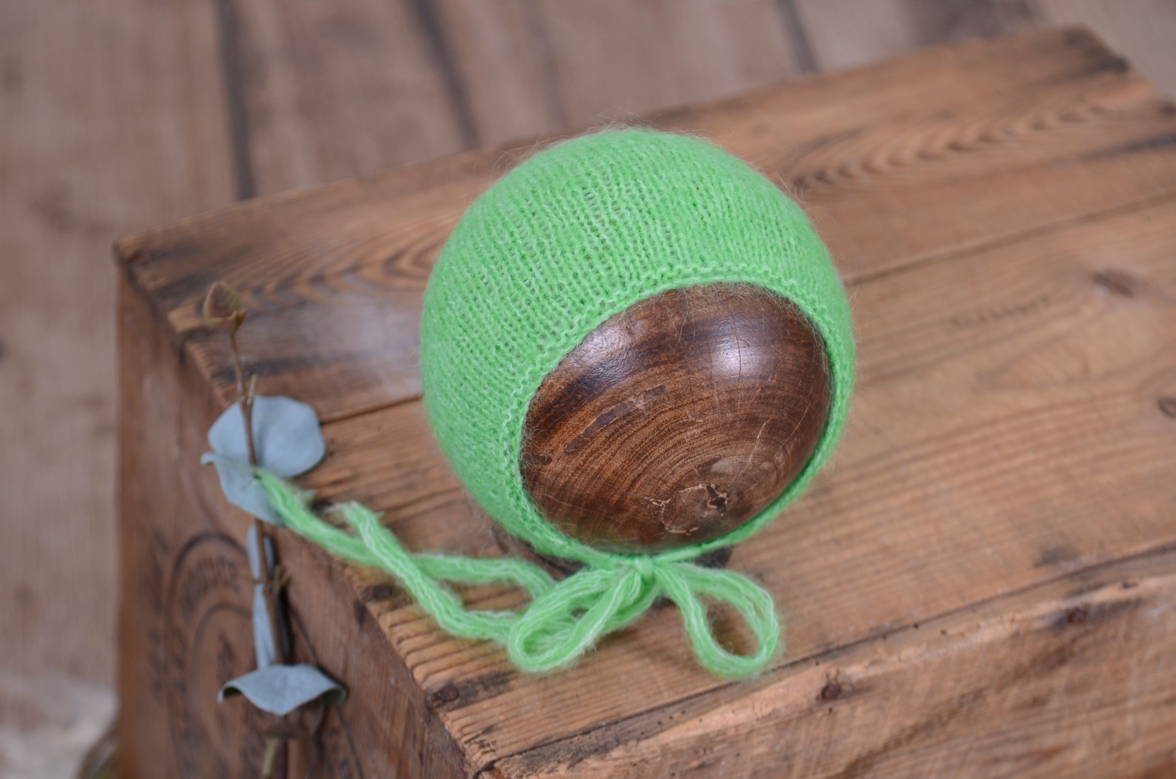 Capota de angora verde