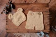 Beige mohair set with ears