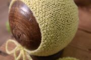 Yellow smooth mohair hat