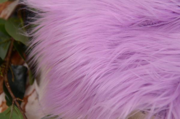Manta de pelo extralargo liso violeta