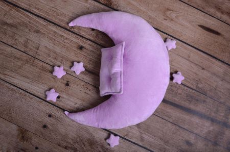 Lilac moon, pillow, and stars set