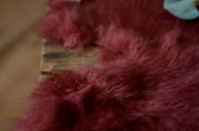 Burgundy fur fabric