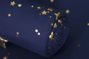 Tissu d'étoiles bleu marine