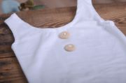 White stitch sleeveless bodysuit