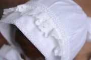White fabric bonnet