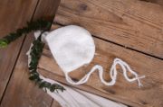 White smooth mohair hat
