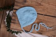 Turquoise smooth mohair hat