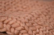Earth brown plaited blanket