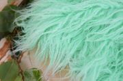 Couverture à poils frisottants extralongs vert mint
