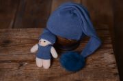 Blue hat and bear toy set