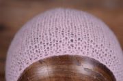 Pink smooth mohair hat
