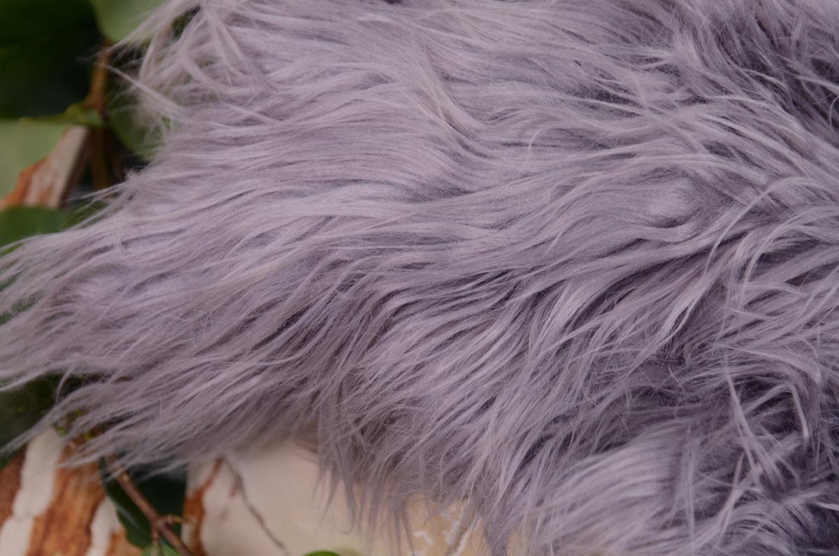 Dark grey extra long straight-hair blanket