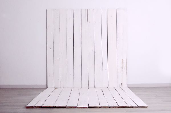 Pack of two two-coloured rustic wood plank floorings - 180 cm