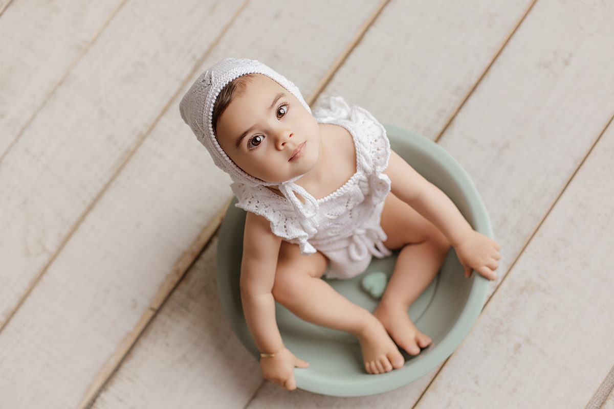 Green small plain tub