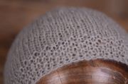 Light grey smooth mohair hat