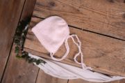 Light pink smooth mohair hat