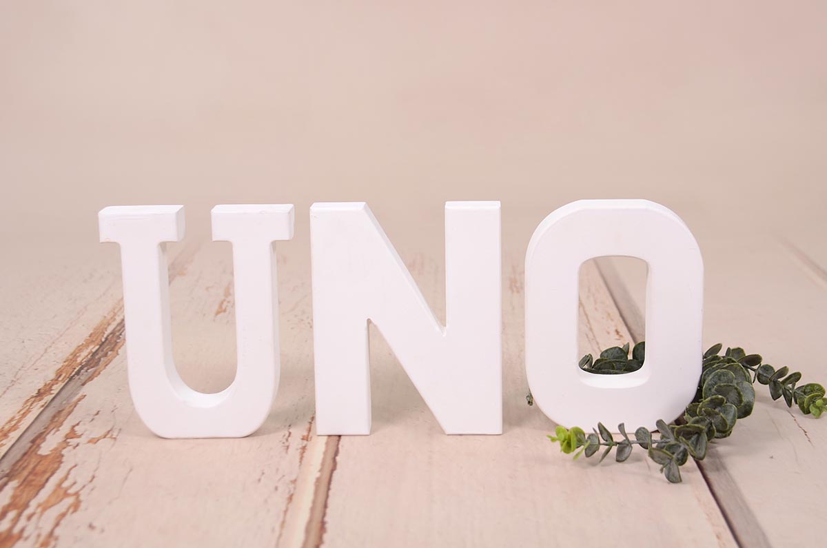 White UNO letters  20 cm