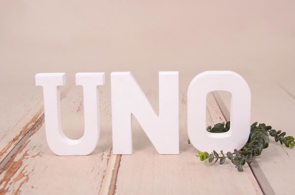 White UNO letters  20 cm