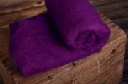 Decke aus Wolle in Violett