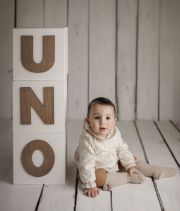 Set drei Würfel uno-dos in Weiß