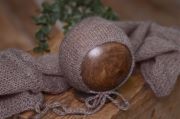 Mink mohair wrap and hat set