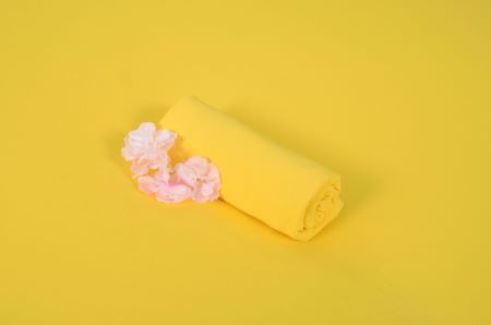 Yellow smooth fabric