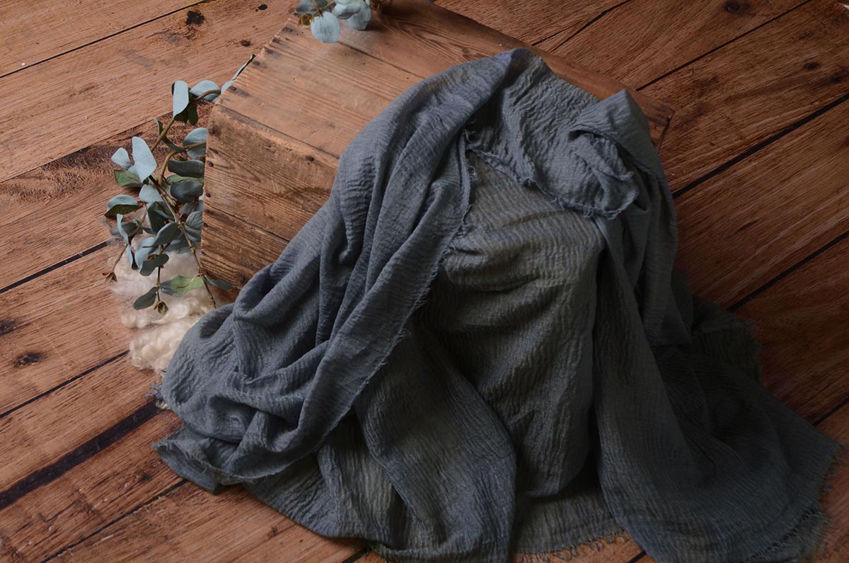 Bluish grey cotton wrap