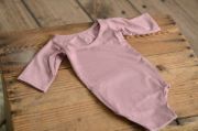 Dark pink stitch long-sleeve bodysuit 