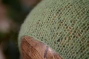 Mütze aus Angorawolle in Grün