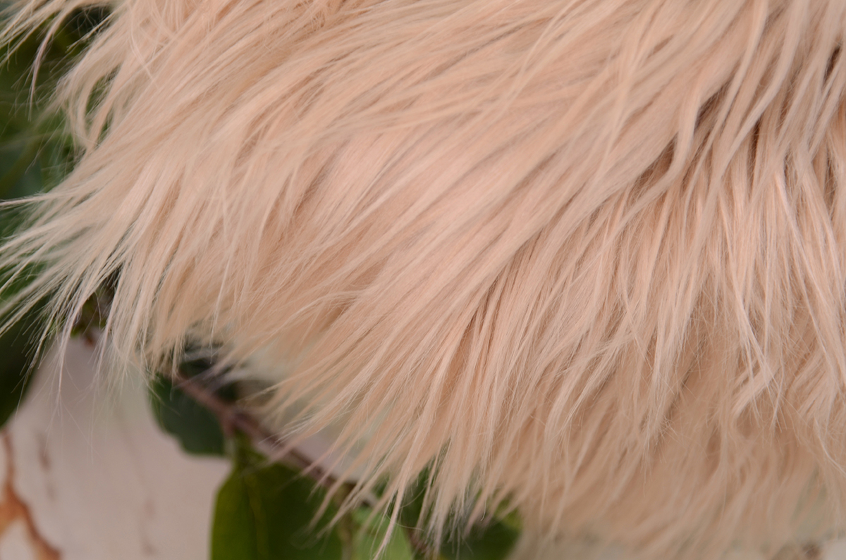 Pastel pink extra long straight-hair blanket