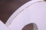 DAMAGED - White and brown rocking horse