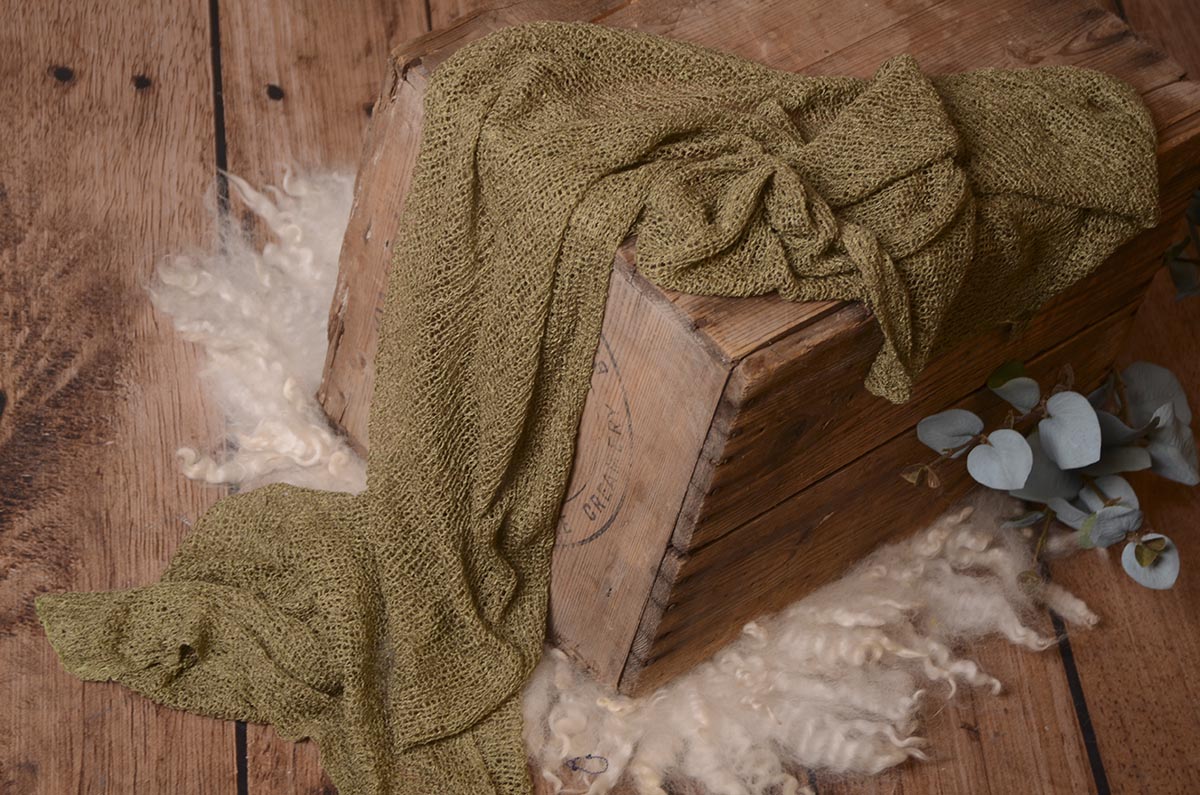 Wrap rayón verde oliva