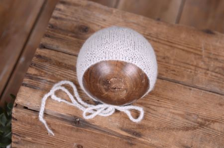 White smooth mohair hat