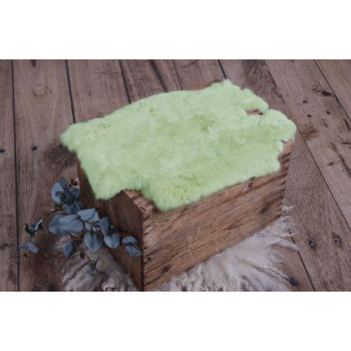 Light green fur fabric