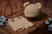 Beige mohair set with ears