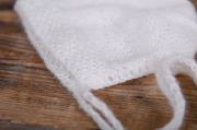 White smooth mohair hat