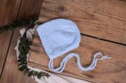 sky blue smooth mohair hat