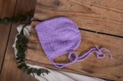 Lilac smooth mohair hat