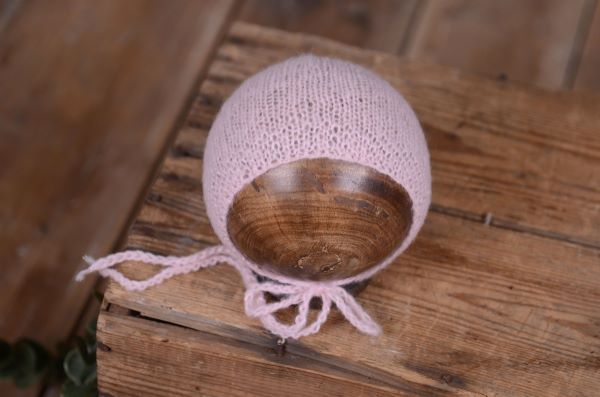 Pink smooth mohair hat