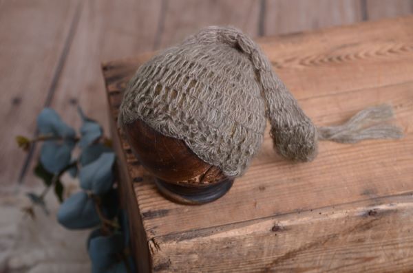 Lange Mütze aus Angorawolle - Nerz