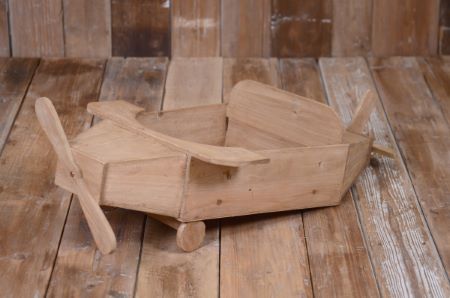 DAMAGED - Brown rustic aeroplane