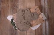 Mink sack and hat with little ears set